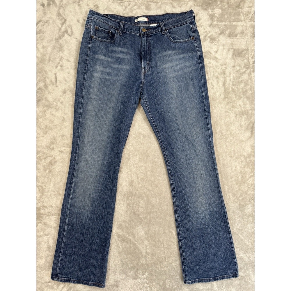 Levis 515 Jeans Womens 14 Blue Bootcut High Rise‎ Easy Fit Faded Stretch Denim